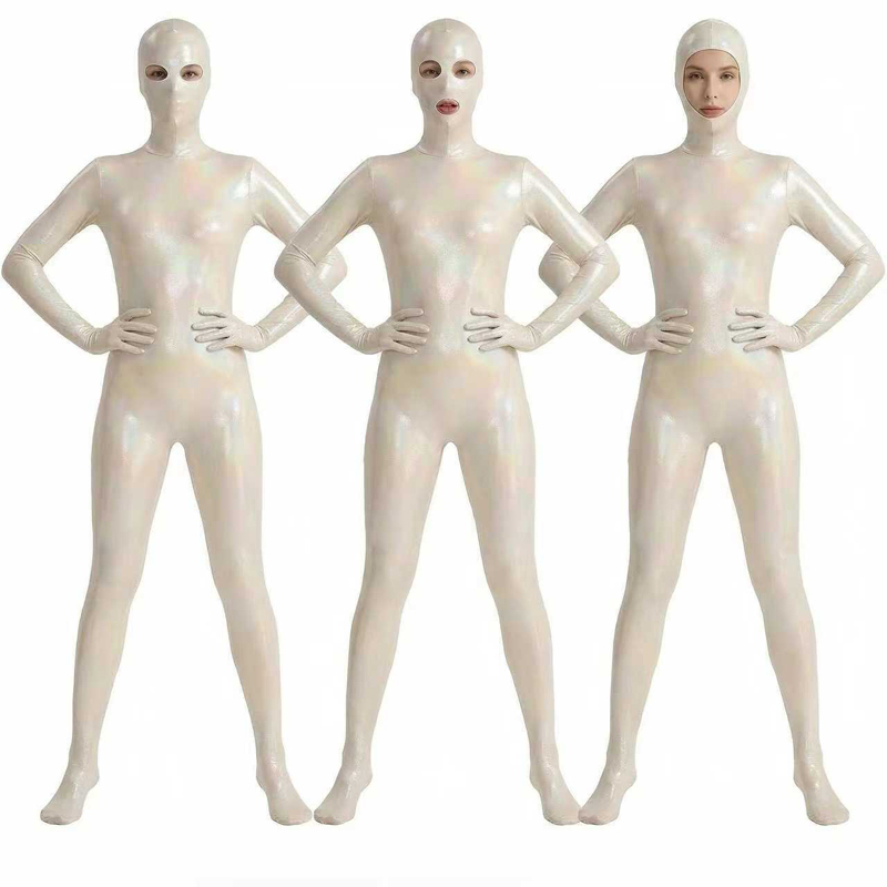 Shapewear Bodysuit Firm - Women Shiny Gradient Zentai Bodysuit High