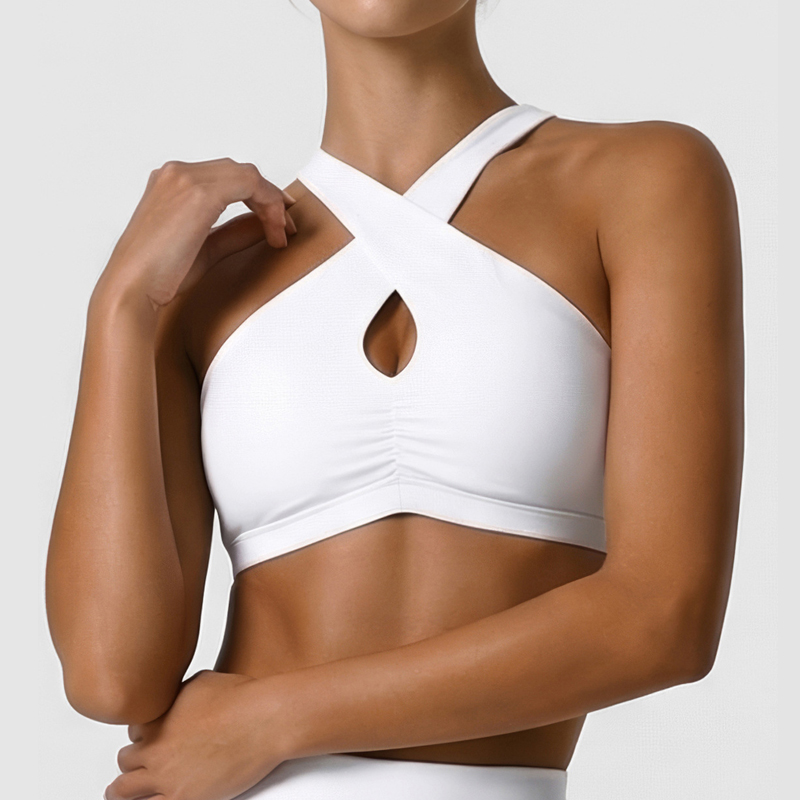 Sports Bra High Impact - Women Soft Sports Underwear Solid Color