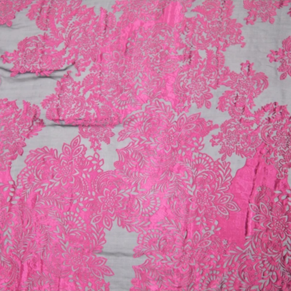 Fashion Large Pink Flower Desi - Robe Silk Women recension och pris