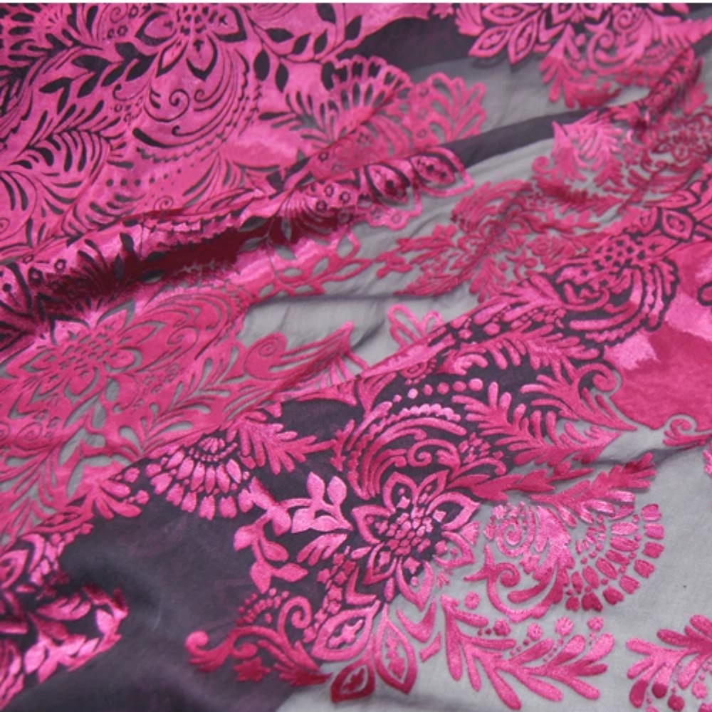 Fashion Large Pink Flower Desi - Robe Silk Women recension och pris