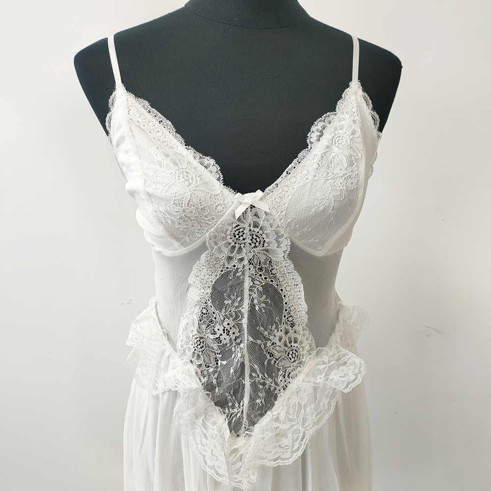 Sexy White Lace Floral Nightwe - Babydoll Chemise Night recension och pris