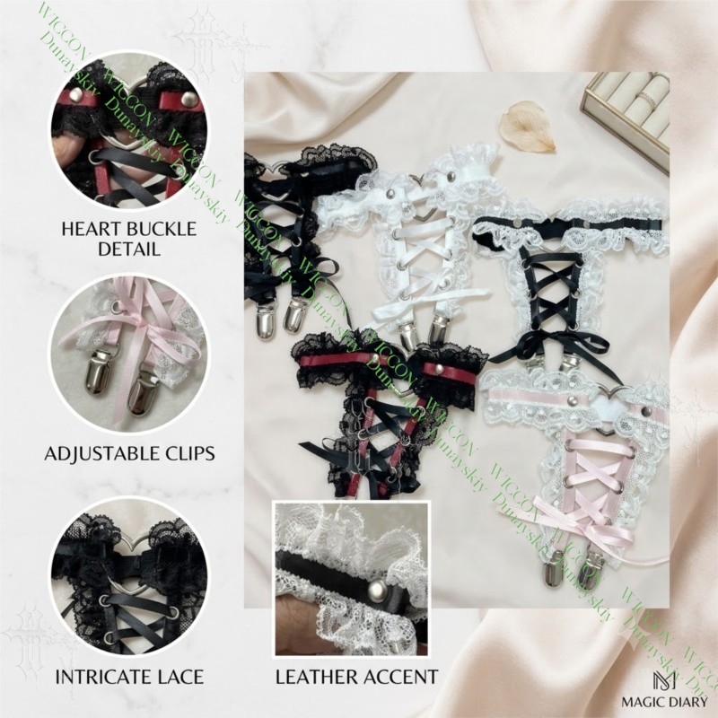 Jirai Kei Figure Ribbon Buckle - Garter Belt Set recension och pris