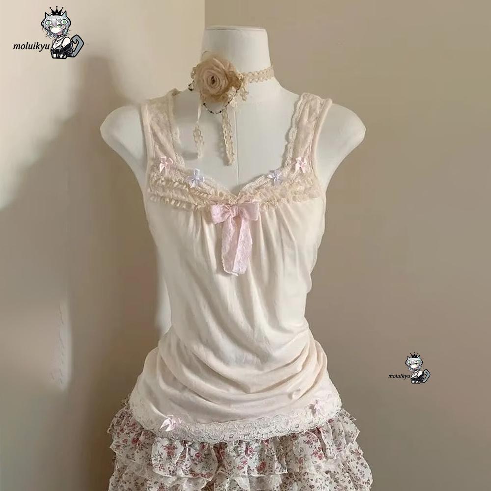 Women Y2K 2Pcs Outfit Set Lace - Cami Top Lace recension och pris
