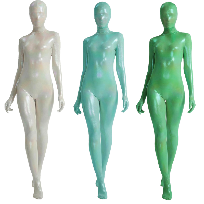 Women Shiny Gradient Zentai Bo - Shapewear Bodysuit Firm recension och pris