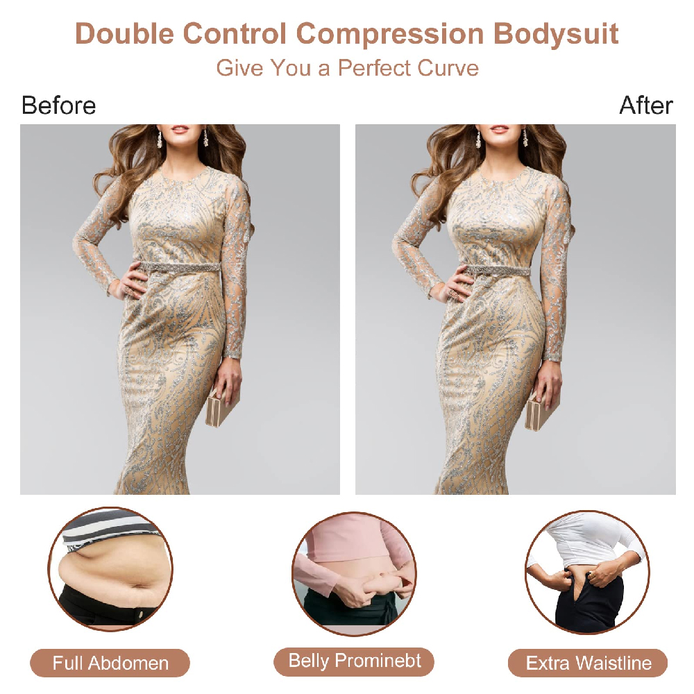Women Deep V Backless Shapewea - Shapewear Bodysuit Firm recension och pris