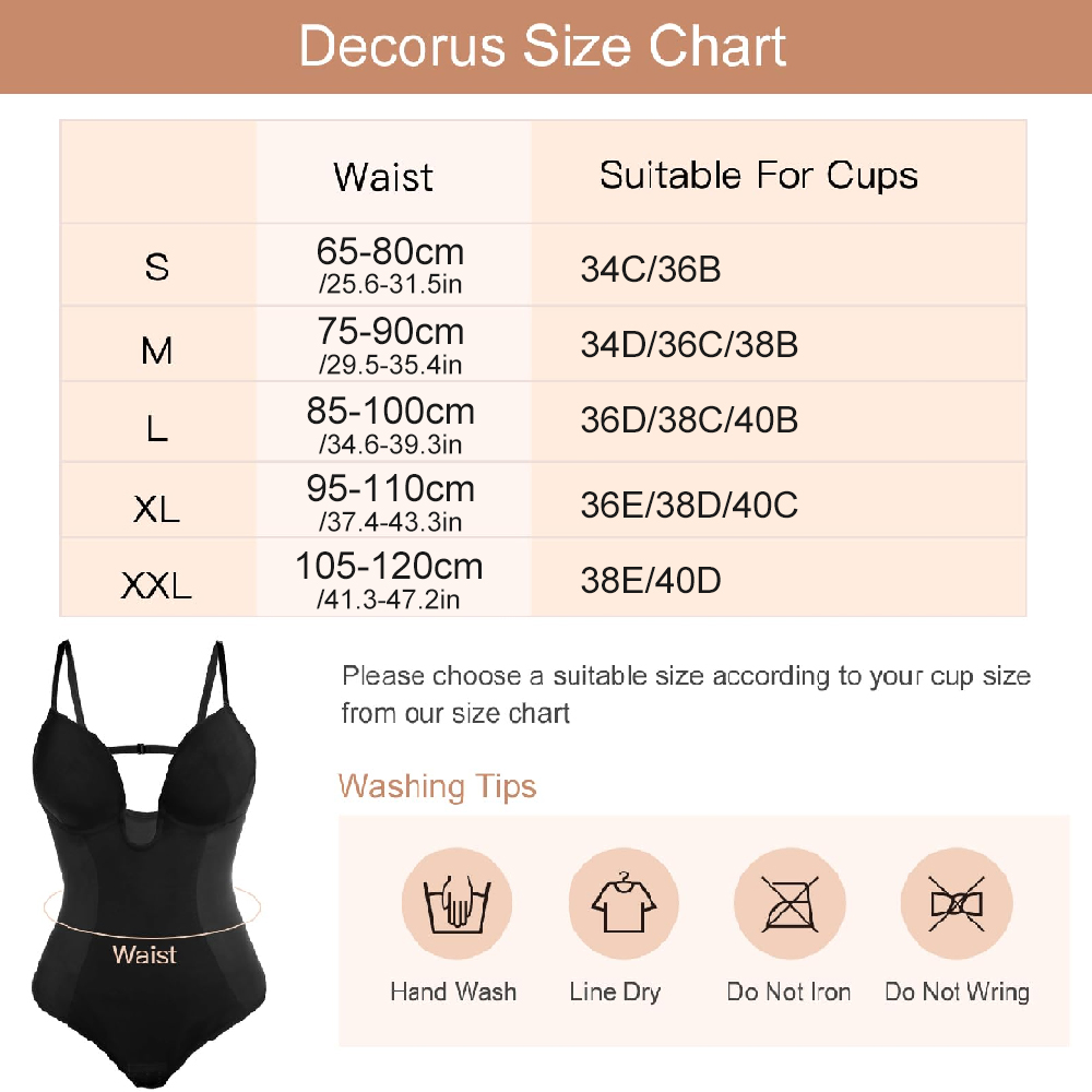 Women Deep V Backless Shapewea - Shapewear Bodysuit Firm recension och pris