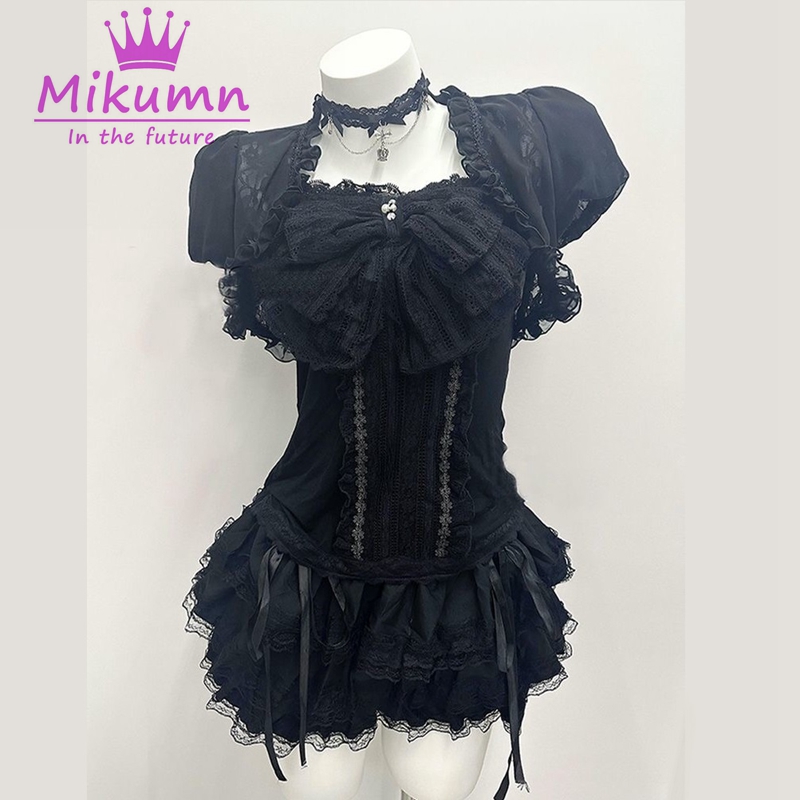 Mikumn Gothic Lolita Black Lac - Cami Top Lace recension och pris