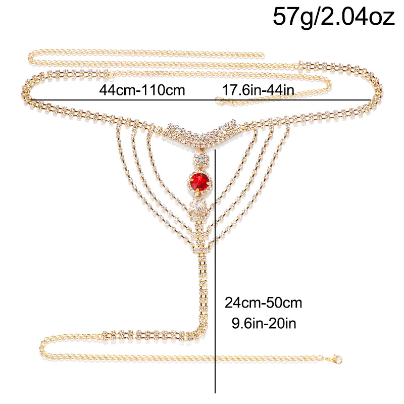 Crystal Rhinestone Body Chain  - Thong Bikini Women recension och pris