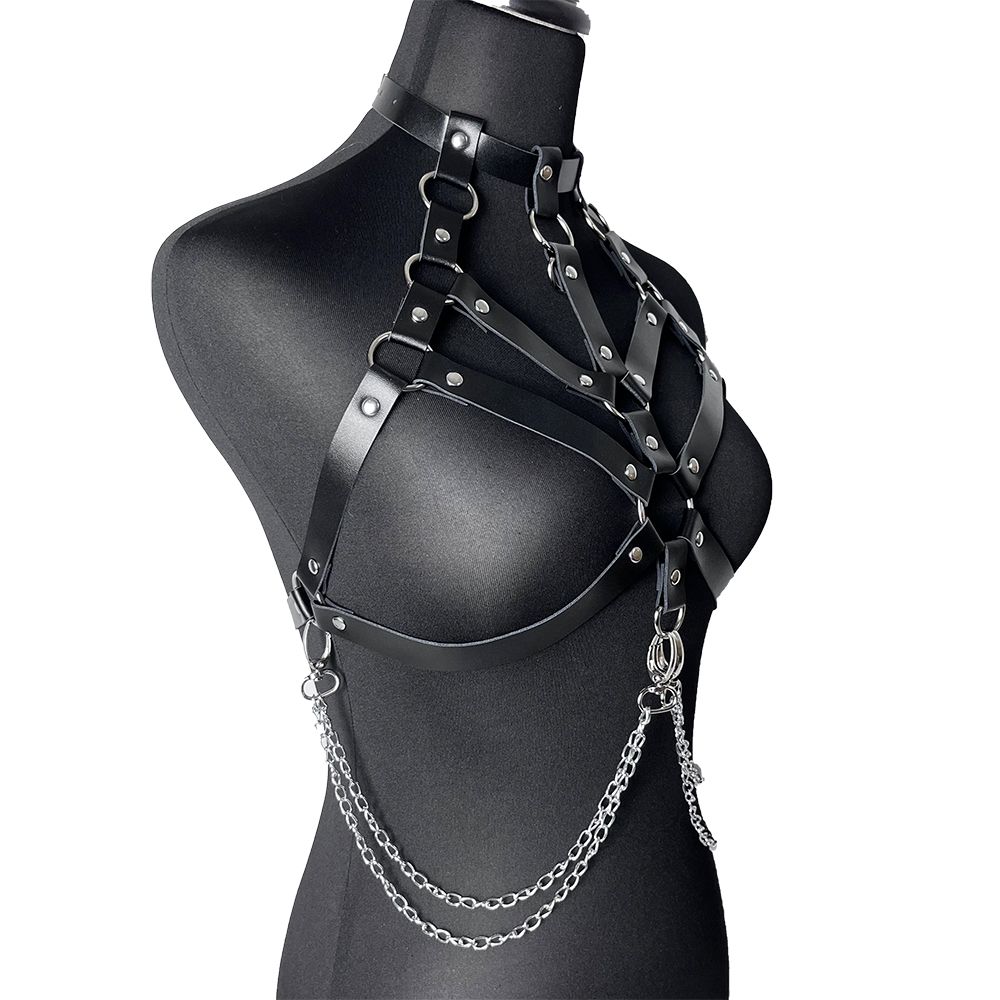 Chain with Leather Lingerie Wo - Garter Belt Set recension och pris