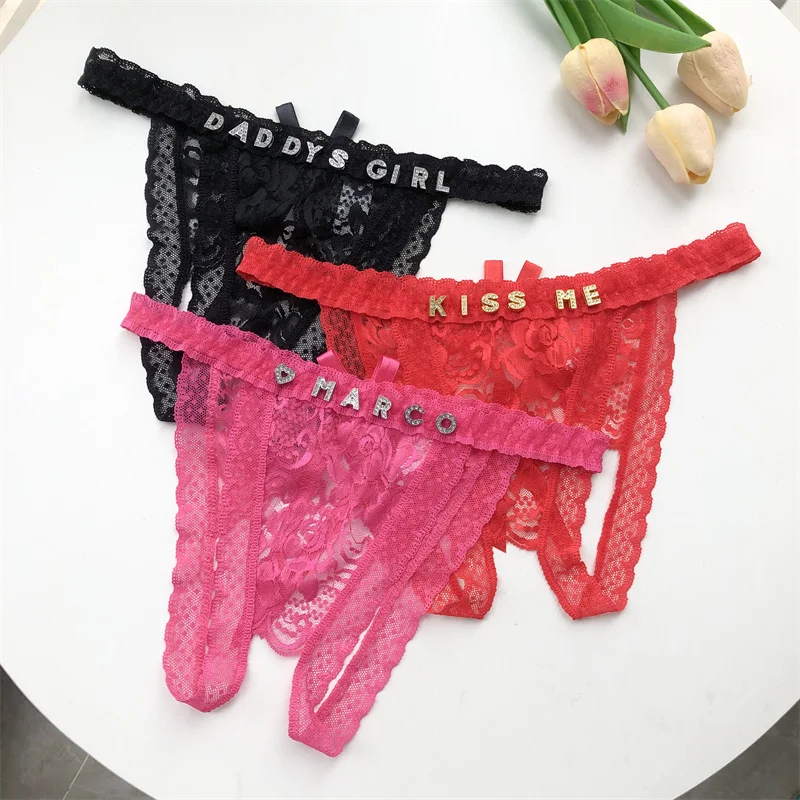 Customized Crystal Name Letter - Thong Bikini Women recension och pris