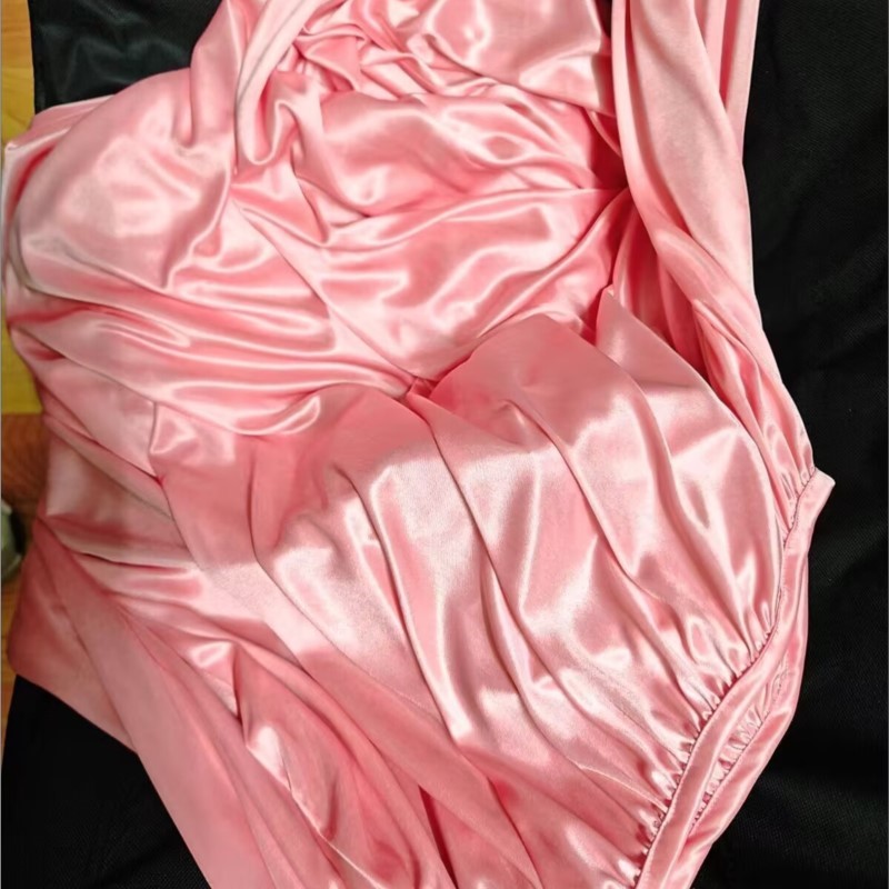Glossy Ice Silk Night Robe Wit - Robe Silk Women recension och pris
