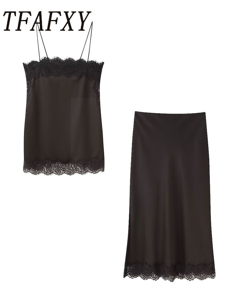 TFAFXY Vintage Casual Women Br - Cami Top Lace recension och pris