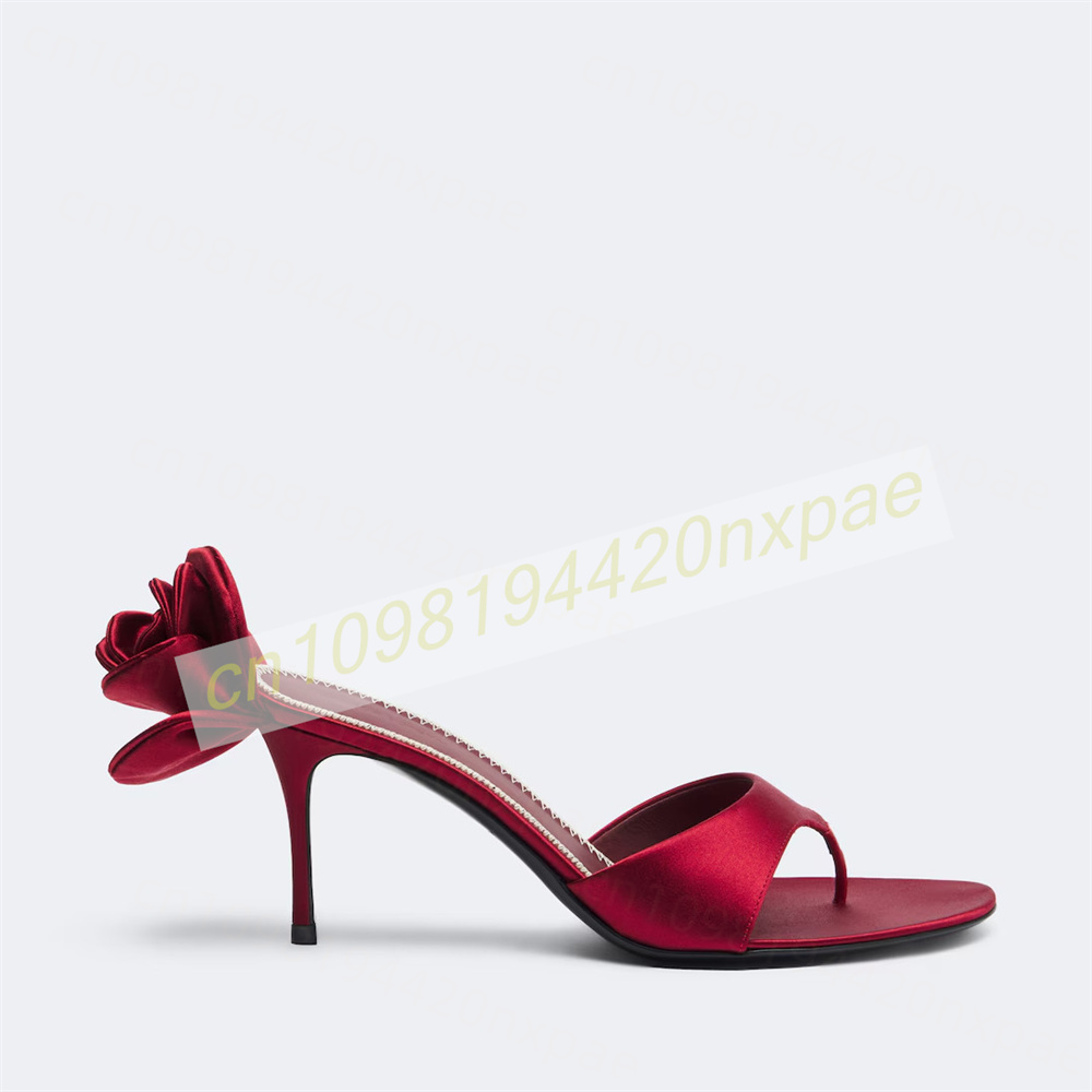 Women Red Satin Thong Mule San - Slip Dress Satin recension och pris