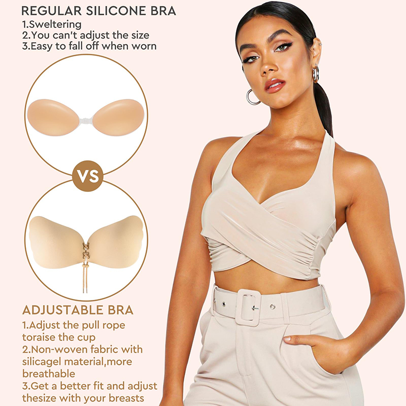 1/2 Pairs Women Summer Backles - Push Up Bra Padded recension och pris