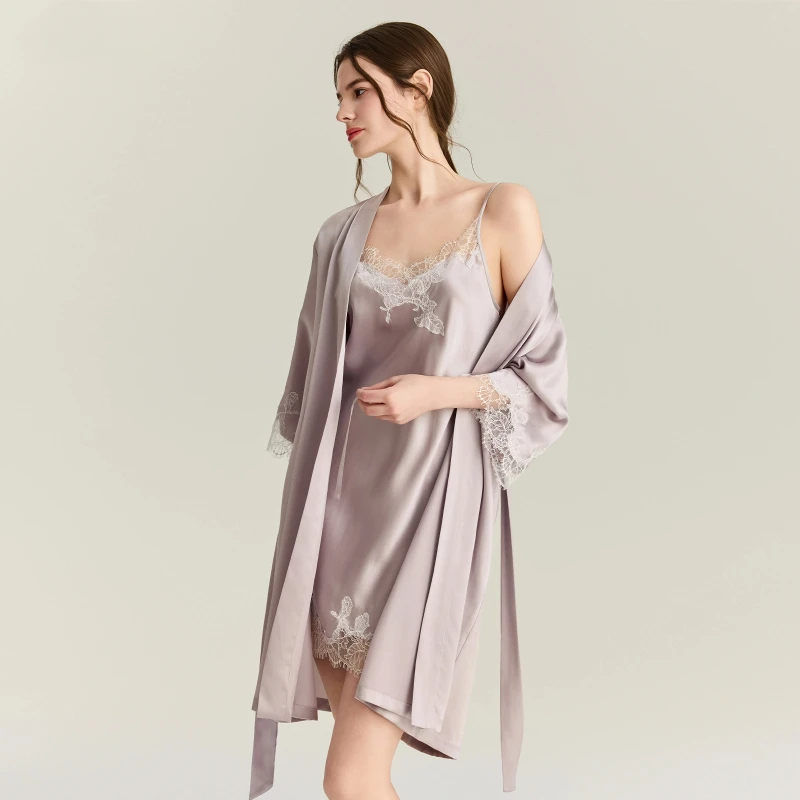 22MM 100% Mulberry Silk Robe G - Robe Silk Women recension och pris
