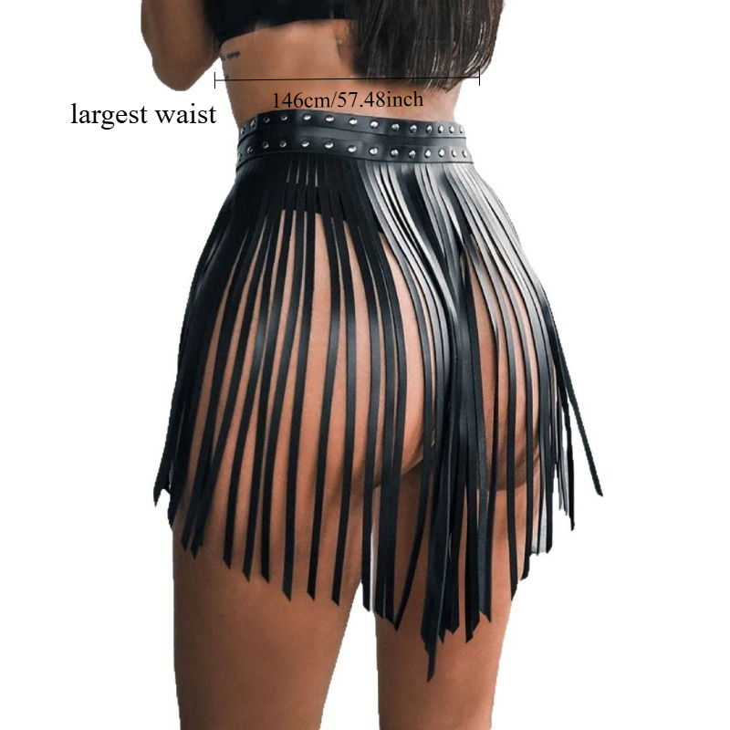 Women Gothic Bondage Skirt Bla - Garter Belt Set recension och pris