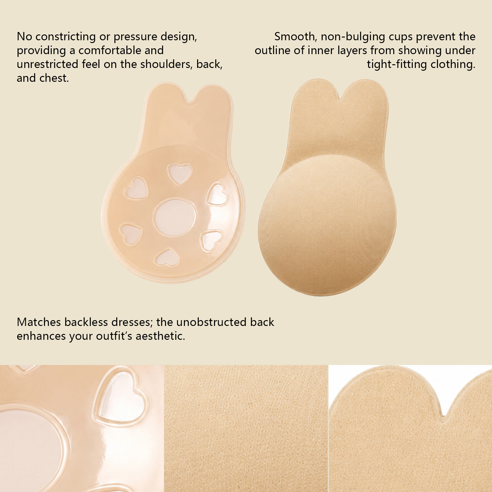 Rabbit Ear Invisible Nipple Co - Nipple Cover Pasties recension och pris
