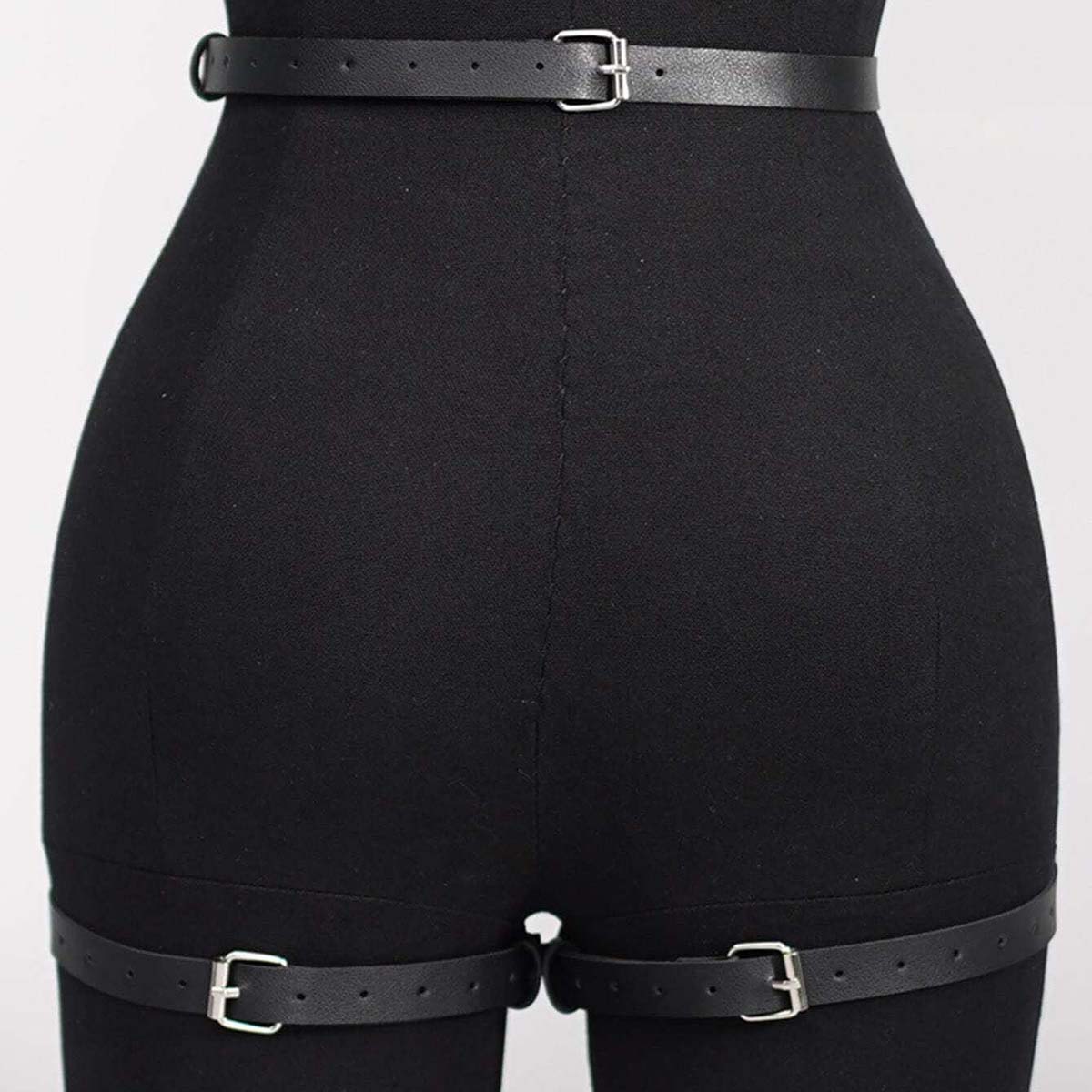 Oth Punk PU Leather Full Waist - Garter Belt Set recension och pris