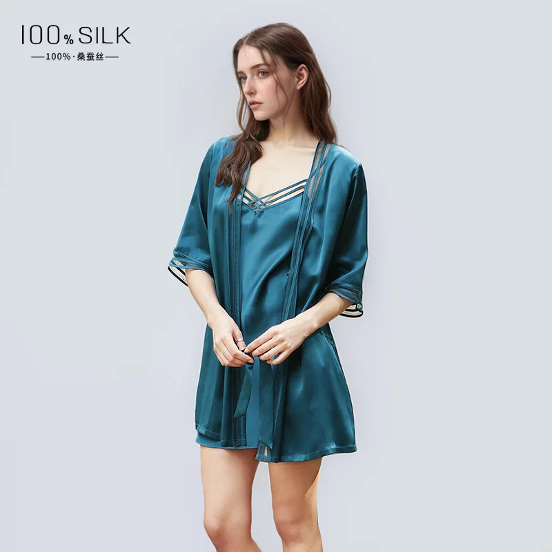 19MM 100% Mulberry Silk Robe G - Robe Silk Women recension och pris
