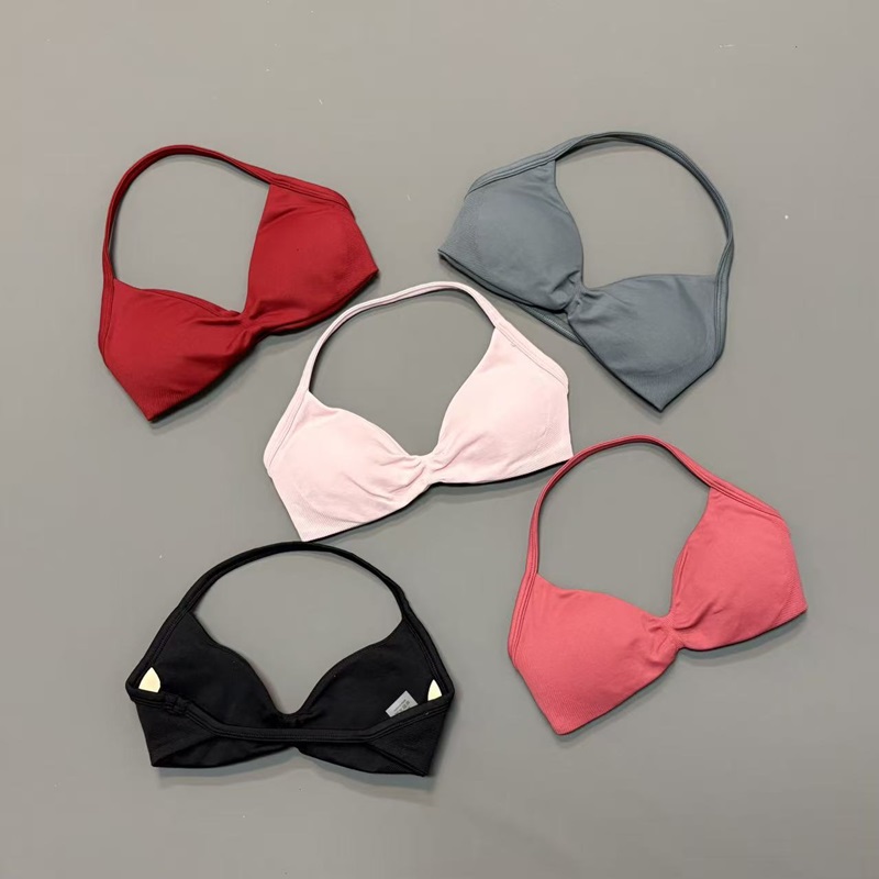 Women Halter Sports Bra V-Neck - Sports Bra High Impact recension och pris