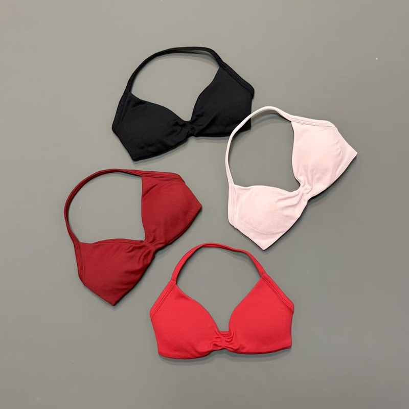 Women Halter Sports Bra V-Neck - Sports Bra High Impact recension och pris