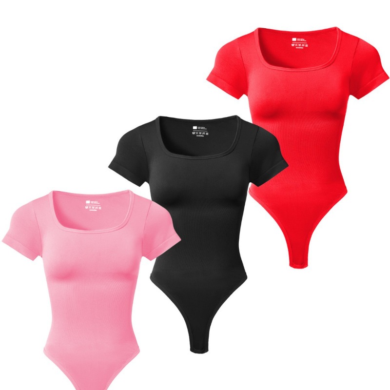 Women Plus Size Square Neck Sh - Shapewear Bodysuit Firm recension och pris