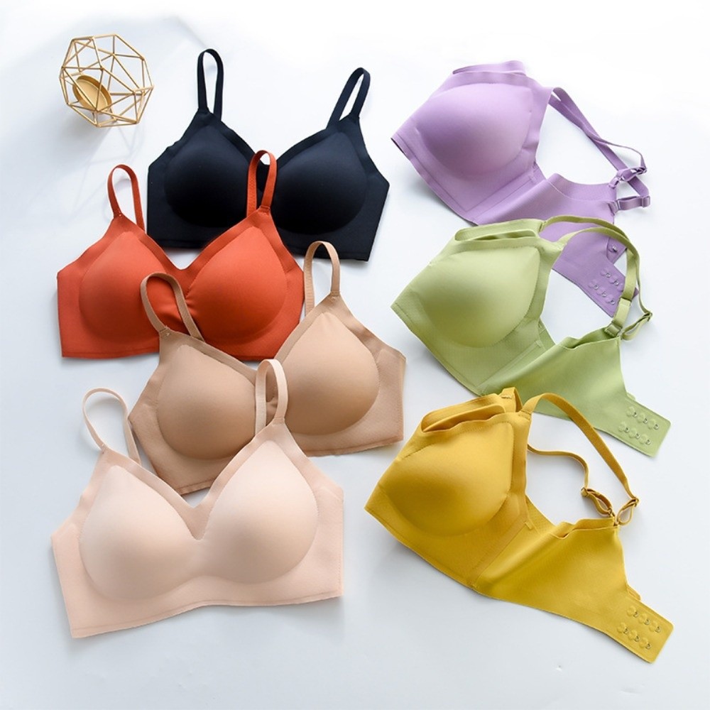 Push Up Wireless Bra Gathered  - Bralette Wireless Soft recension och pris