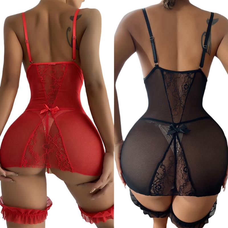 Transparent V-neck Strap Night - Babydoll Chemise Night recension och pris