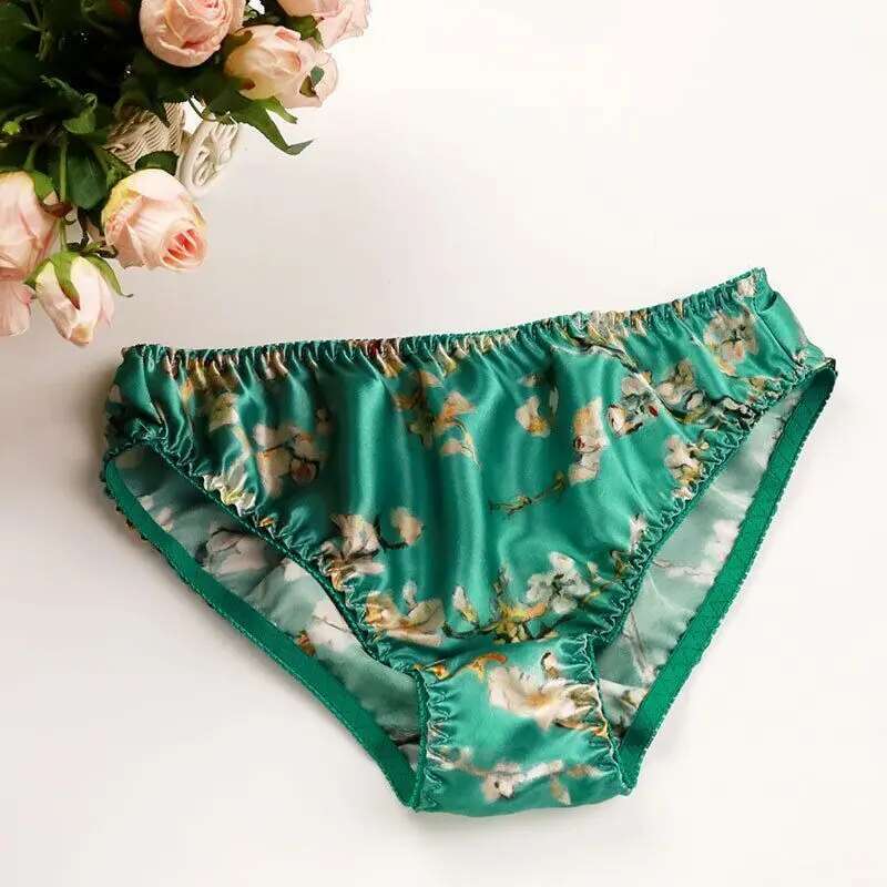 Summer Floral Print Ice Silk M - Boyshort Underwear recension och pris