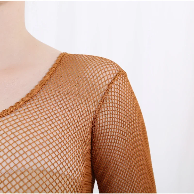 Latin Dance Full Body Jumpsuit - Bodystocking Fishnet recension och pris